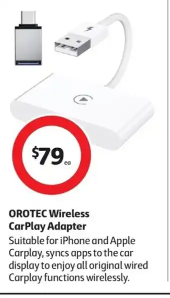 Coles Orotec Wireless CarPlay Adapter offer