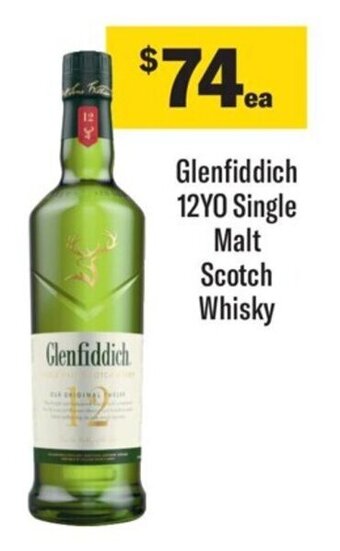 Coles Glenfiddich 12YO Single Malt Scotch Whisky offer