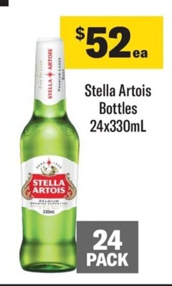 Coles Stella Artois Bottles 24x330ml offer