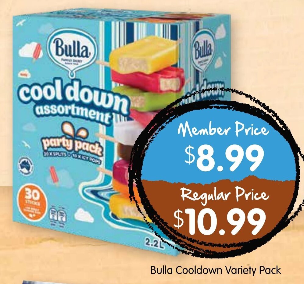 Bulla Cooldown Variety Pack offer at Spudshed