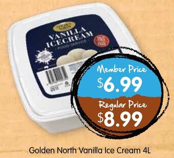 Spudshed Golden North Vanilla Ice Cream 4L offer