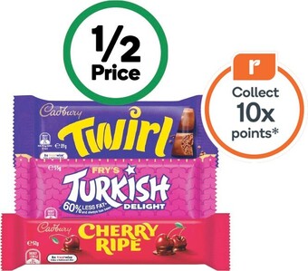 Woolworths Cadbury medium bars 30-60g offer