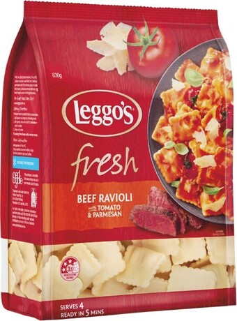 Woolworths Leggo’s fresh filled pasta varieties 630g – from the fridge offer