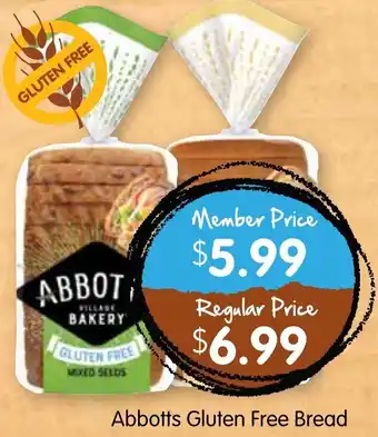 Spudshed Abbotts Gluten Free Bread offer