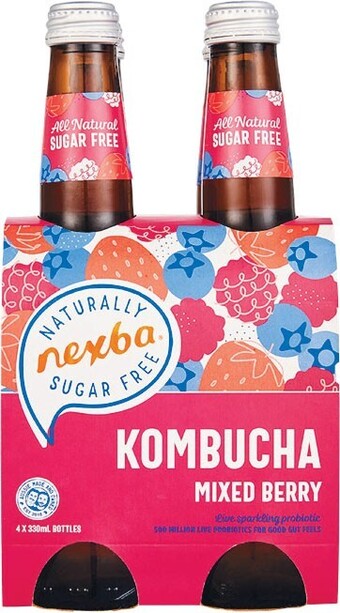 Woolworths Nexba kombucha varieties 4 x 330ml offer