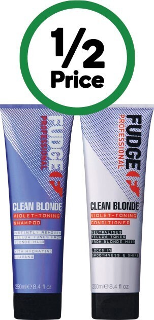 Fudge clean blonde shampoo or conditioner 250ml