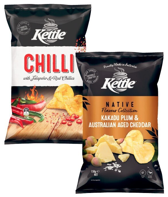 Kettle potato or native chips 150g165g offer at Coles