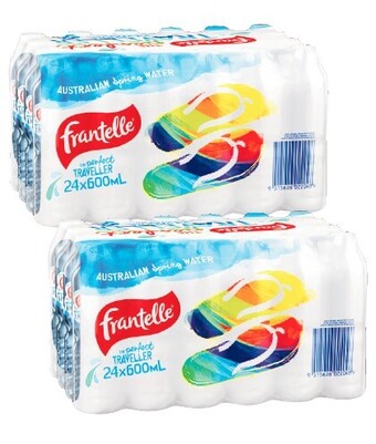 Coles Frantelle spring water 24x600ml offer