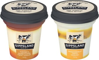 Coles Gippsland dairy twist yogurt 160g offer