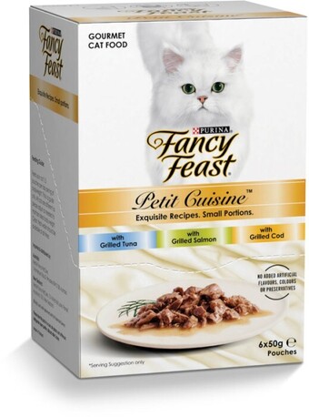 Coles Fancy feast petit cuisine cat food 6x50g offer