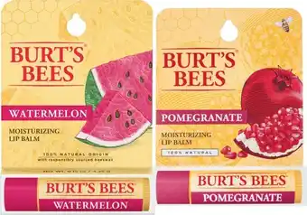 Burts bees pomegranate or watermelon lip balm 4.25g