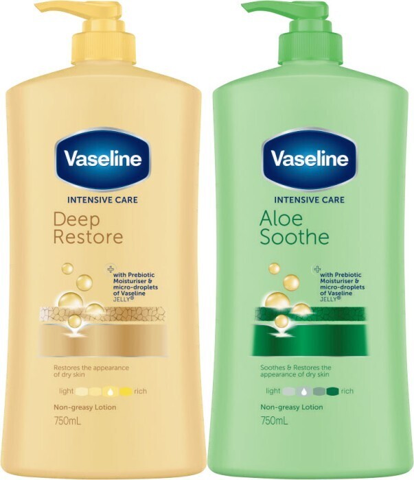 Vaseline intensive care body lotion 750ml offer at Coles
