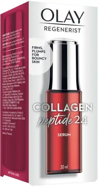 Coles Olay regenerist collagen peptide 24 serum 30ml offer