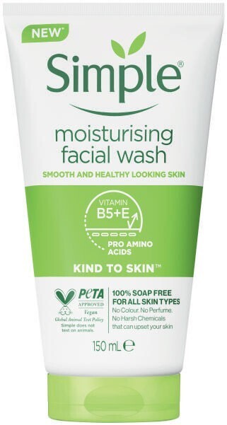 Simple kind to skin moisturising facial wash 150ml