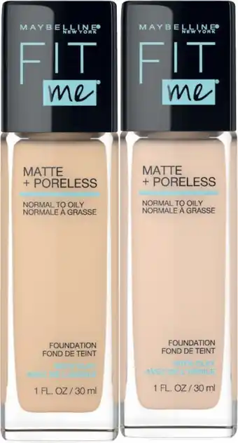 Coles Maybelline fit me matte + poreless liquid foundation 30ml offer