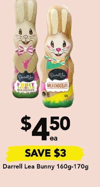 Drakes Darrell Lea Bunny 160g-170g offer