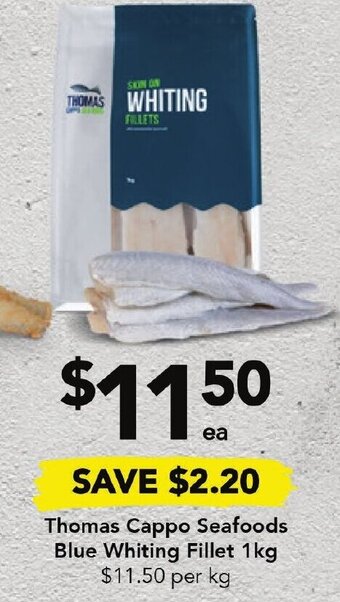 Drakes Thomas Cappo Seafoods Blue Whiting Fillet 1kg offer