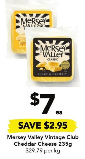 Drakes Mersey Valley Vintage Club Cheddar Cheese 235g offer