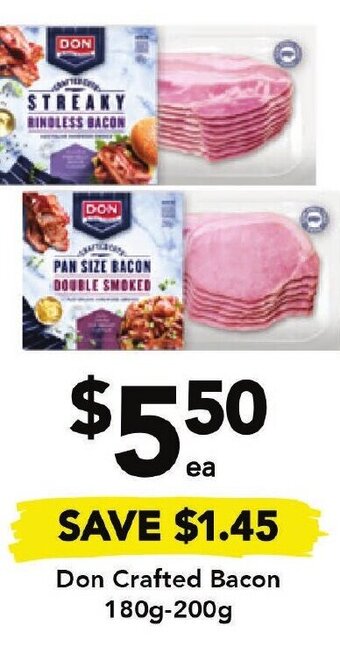 Drakes Don Crafted Bacon 180g-200g offer