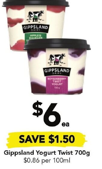Drakes Gippsland Yogurt Twist 700g offer