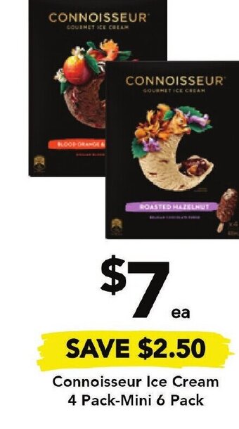 Drakes Connoisseur Ice Cream 4 Pack-Mini 6 Pack offer