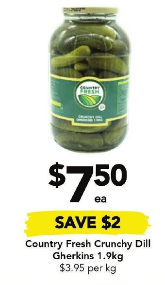 Drakes Country Fresh Crunchy Dill Gherkins 1.9kg offer