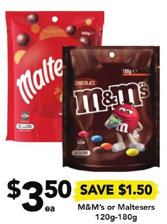 Drakes M&M's Or Maltesers 120g-180g offer