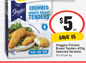IGA Steggles Chicken Breast Tenders 400g offer