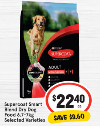 IGA Supercoat Smart Blend Dry Dog Food 6.7-7kg offer