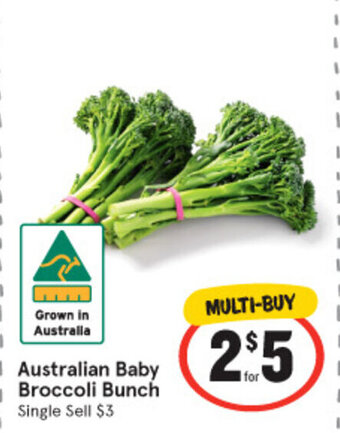 IGA Australian Baby Broccoli Bunch offer