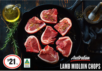 IGA Lamb Midloin Chops offer