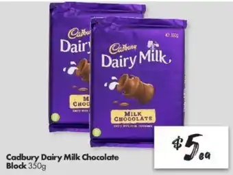 The Reject Shop Cadbury Dairy Milk Chocolate Block 350g offer