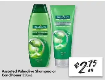 The Reject Shop Assorted Palmolive Shampoo or Conditioner 350ml offer