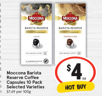 IGA Moccona Barista Reserve Coffee Capsules 10 Pack offer