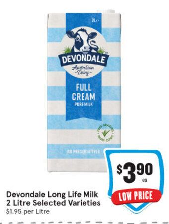 IGA Devondale Long Life Milk 2 Litre offer