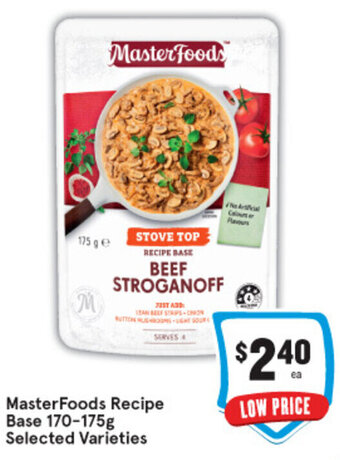 IGA MasterFoods Recipe Base 170-175g offer