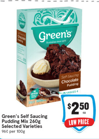 IGA Green's Self Saucing Pudding Mix 260g offer