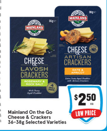 IGA Mainland On The Go Cheese & Crackers 36-38g offer