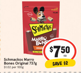 IGA Schmackos Marro Bones Original 737g offer