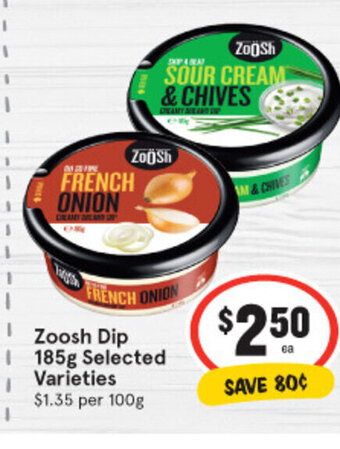 IGA Zoosh Dip 185g offer