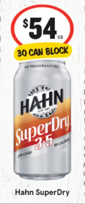 IGA Hahn Super Dry offer