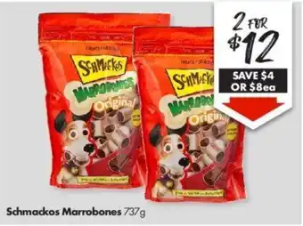 The Reject Shop Schmackos Marrobones 737g offer