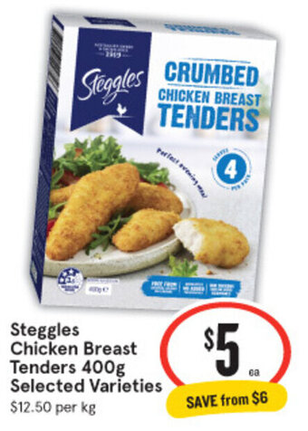 IGA Steggles Chicken Breast Tenders 400g offer
