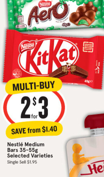 IGA Nestlé Medium Bars 35-55g offer