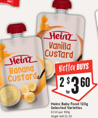 IGA Heinz Baby Food 120g offer