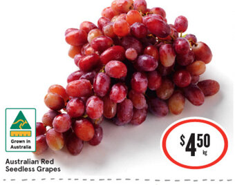 IGA Australian Red Seedless Grapes offer