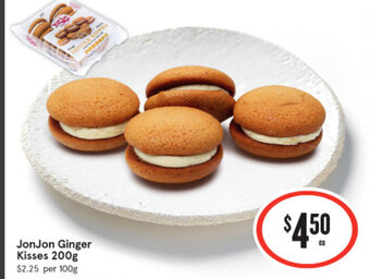 IGA JonJon Ginger Kisses 200g offer