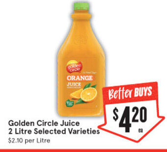 IGA Golden Circle Juice 2 Litre offer