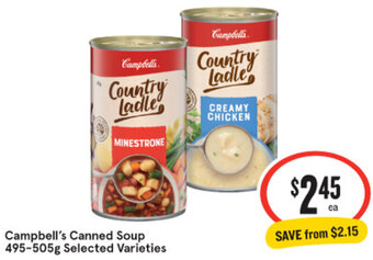 IGA Campbell's Canned Soup 495-505g offer