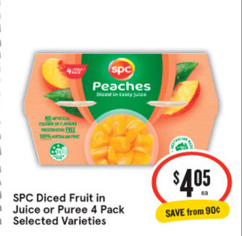 IGA SPC Diced Fruit in Juice or Puree 4 Pack offer